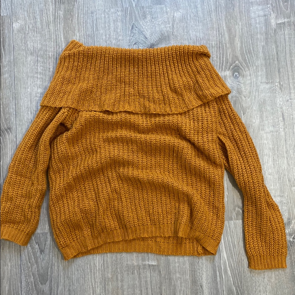 Over the shoulder knit top